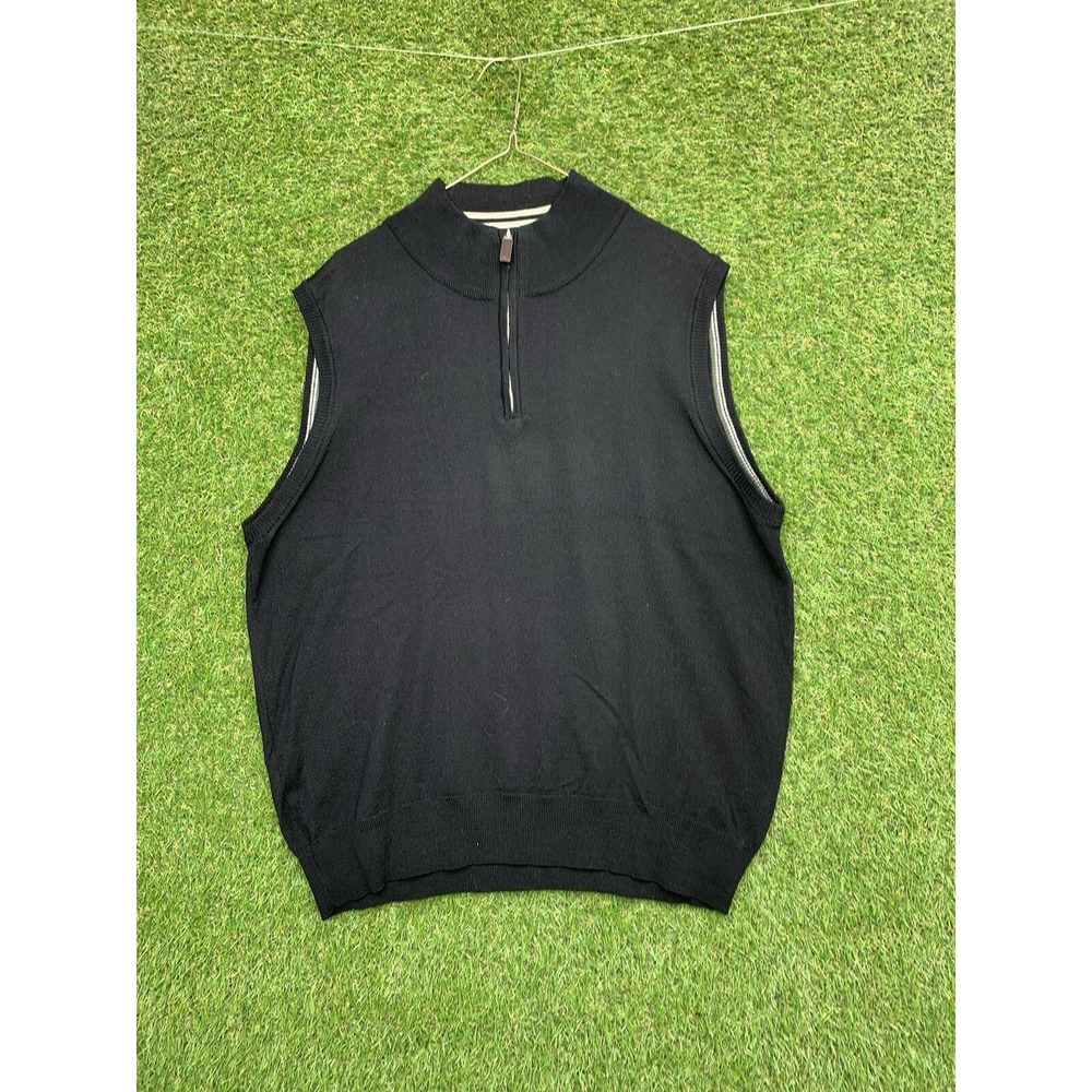Tom James Vest Mens XL Extra Large Merino Wool Sweater Vest Luxury Dress Preppy